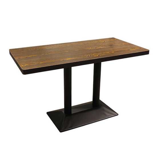 Rectangular iron base dining table