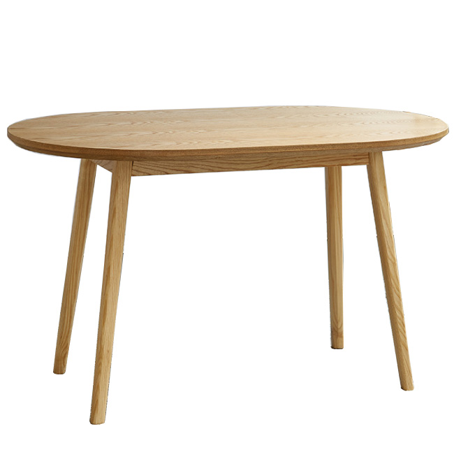 Solid wood oval restaurant dining table