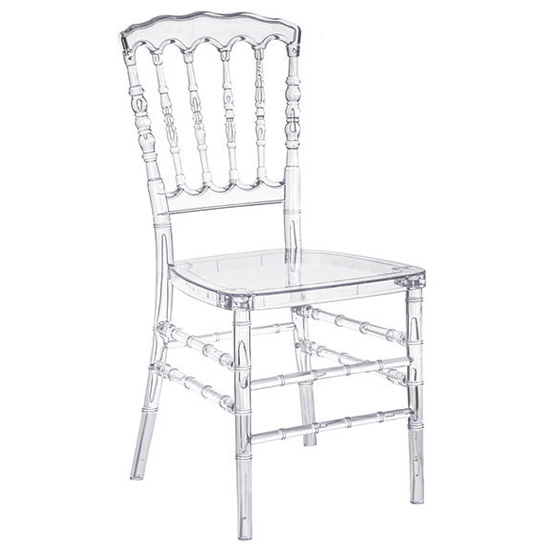 Acrylic resin transparent banquet chairs for wedding event 