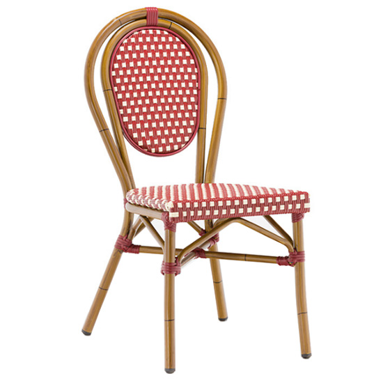 All weather UV resistant french bistro restaurant outdoor rattan chair