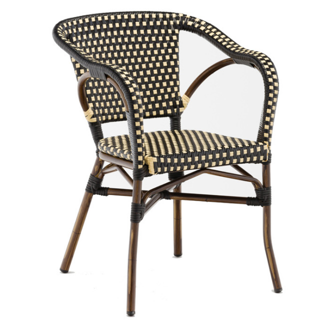Vintage restaurant furniture waterproof rattan chairs dining chairs wholesale