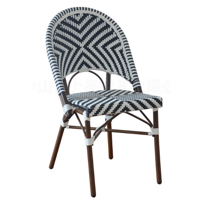 Aluminum Patio french bistro rattan cafe chair
