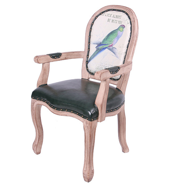 Luxury vintage wood arm chair