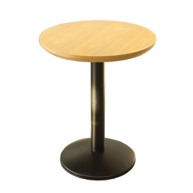 Round iron base black restaurant cafe table