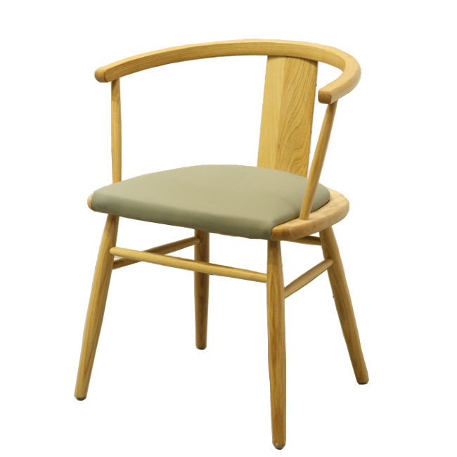 Commercial restaurant wooden armrest chair