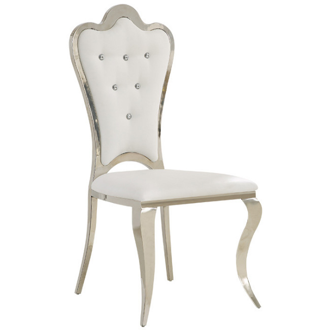 Wedding stainless steel banquet dining chair 