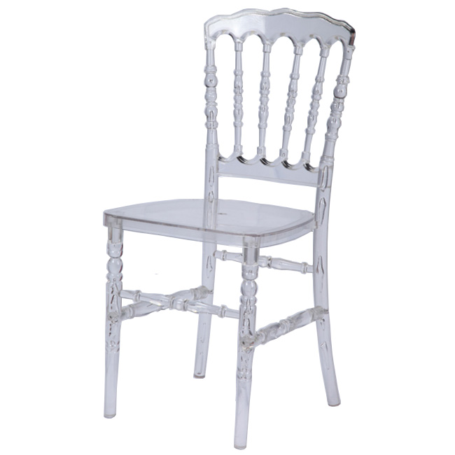 Transparent crystal acrylic clear plastic resin napoleon chair 