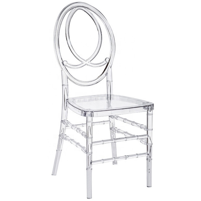 Clear crystal transparent tiffany acrylic phoenix chairs for wedding room and events