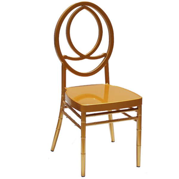 Factory wholesale hotel event furniture wedding metal dining chair 