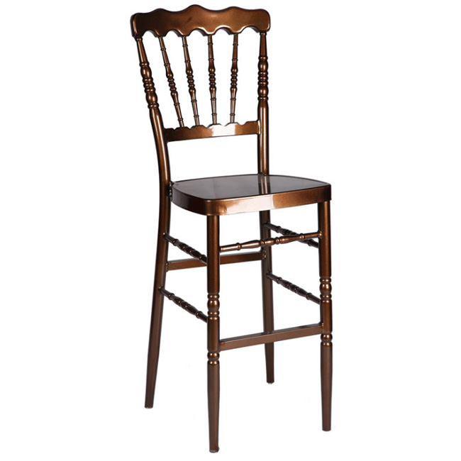 Metal chiavari wedding event chair stacking clear napoleon barstool