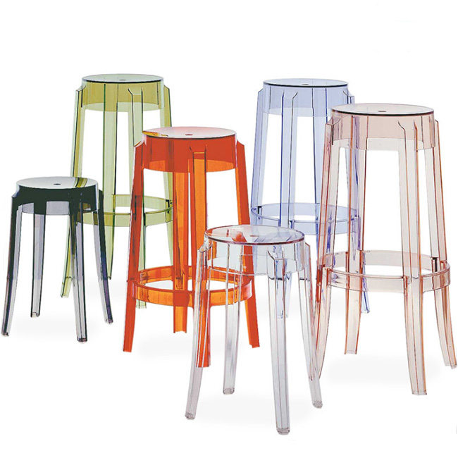 Backless party Clear acrylic ghost bar stool 