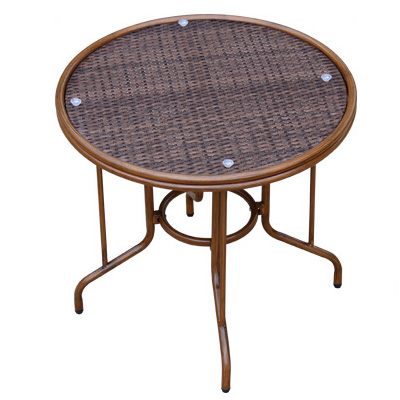 Patio aluminum rattan restaurant dining table