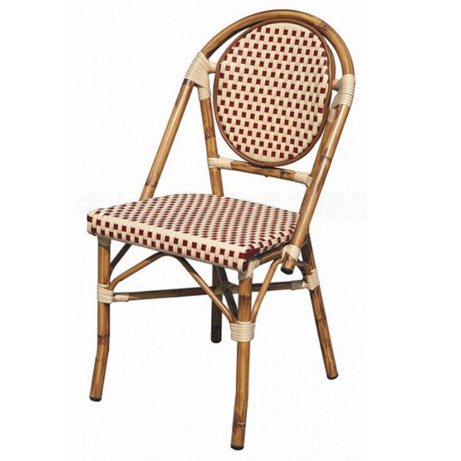 Patio outdoor rattan home hotel garden aluminum wicker dining chair