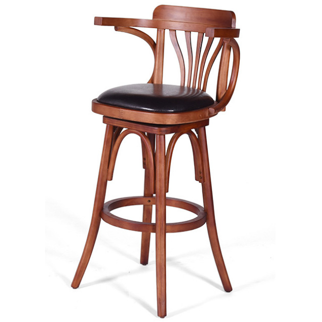 Vintage Classical Wood Barstool