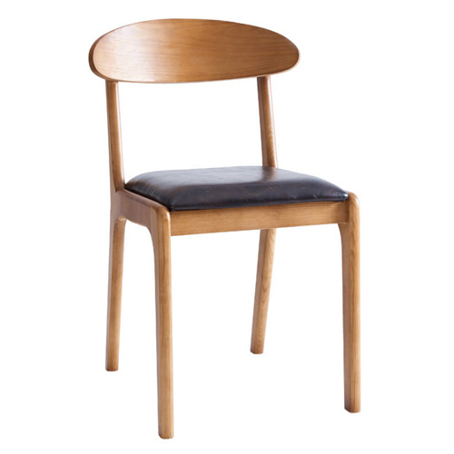 China supplier of wooden restaurant dining chair with cushion seat