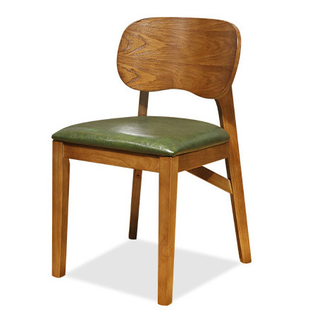 Simple solid wood restaurant dining chair