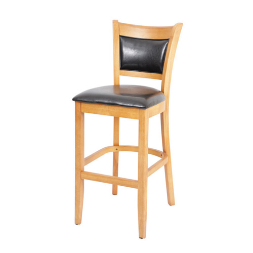 China wooden chair manufacturer supply solid wood barstool for restaurant cafe