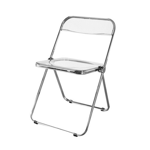 stainless steel clear transparent folding chair event furniture