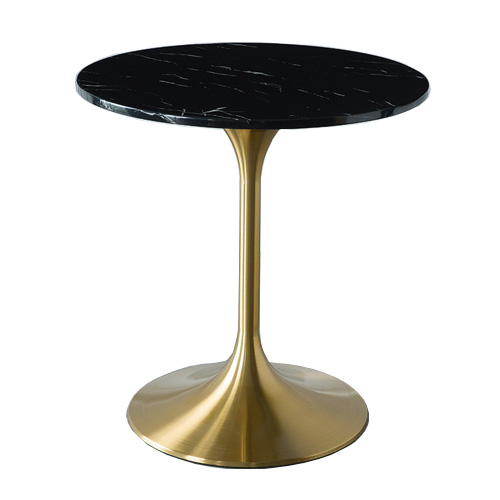 restaurant furniture stainless steel base marble top dining table