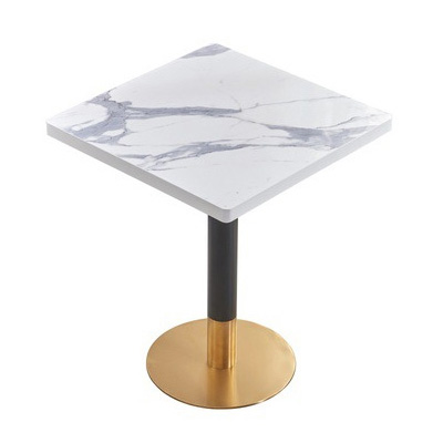 restaurant stainless steel furniture square dining table